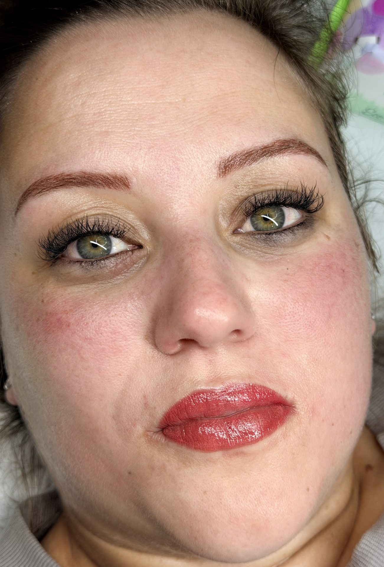 Permanent brow transformation before and after by NDI Aesthetics Kuils River