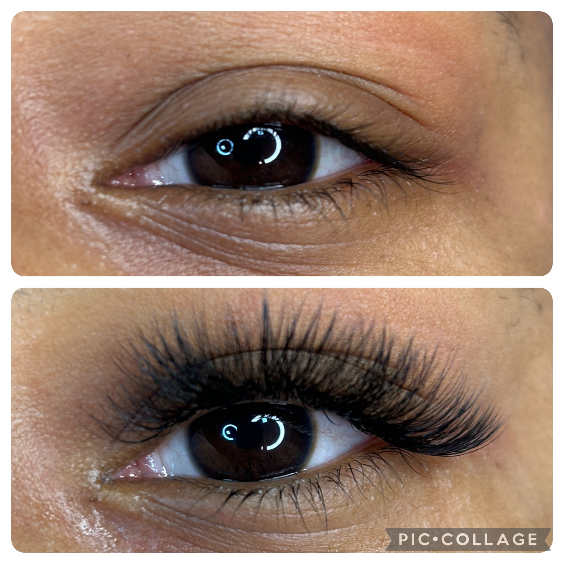 Volume lash extensions result by NDI Aesthetics Cape Town