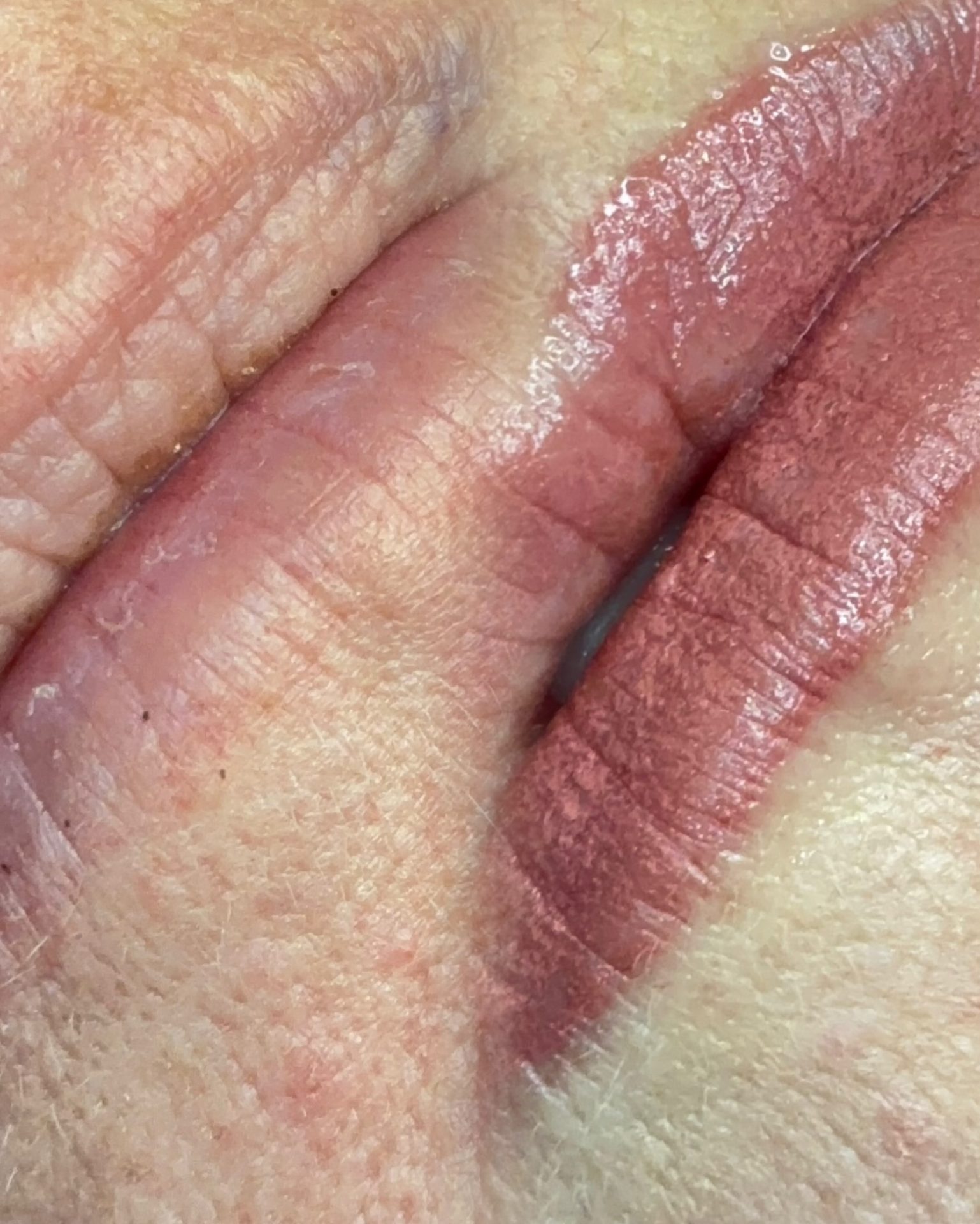 Lip blush permanent makeup result by NDI Aesthetics Kuils River